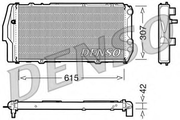 Радиатор охлаждения двигателя DENSO DRM02003