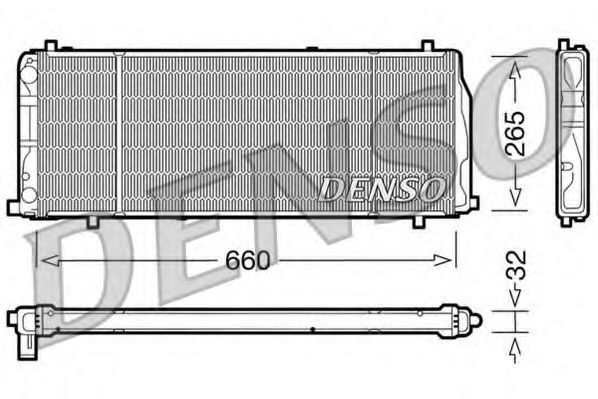 Радиатор охлаждения двигателя DENSO DRM02004
