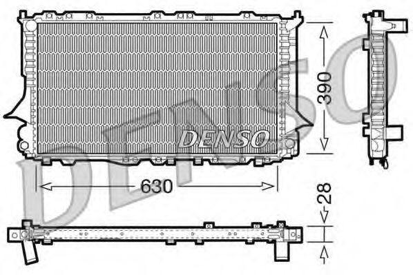 Радиатор охлаждения двигателя DENSO DRM02006