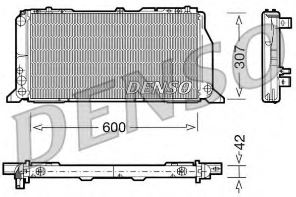 Радиатор охлаждения двигателя DENSO DRM02013
