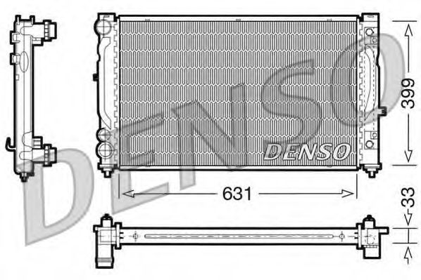 Радиатор охлаждения двигателя DENSO DRM02030