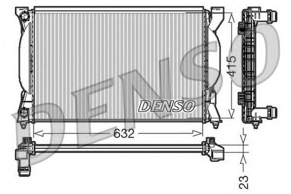 Радиатор охлаждения двигателя DENSO DRM02035