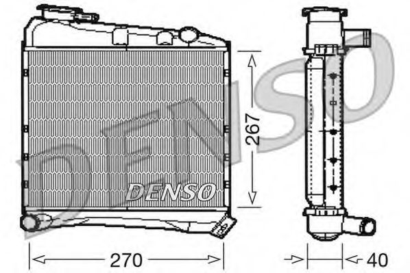 Радиатор охлаждения двигателя DENSO DRM03020