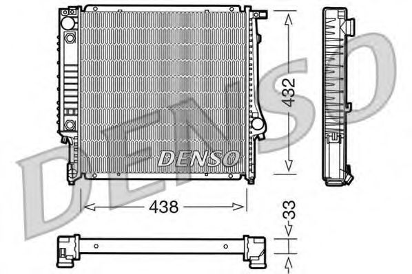 Радиатор охлаждения двигателя DENSO DRM05021