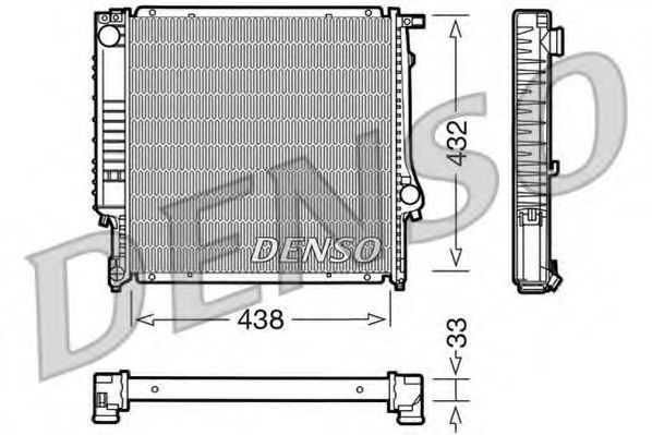 Радиатор охлаждения двигателя DENSO DRM05022