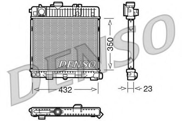 Радиатор охлаждения двигателя DENSO DRM05026