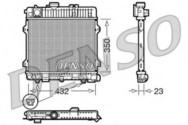 Радиатор охлаждения двигателя DENSO DRM05028