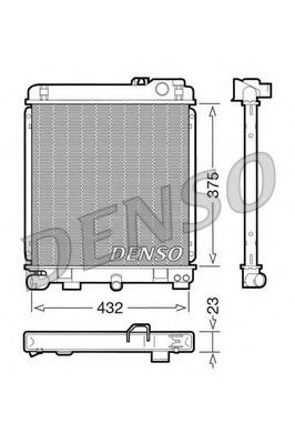 Радиатор охлаждения двигателя DENSO DRM05030