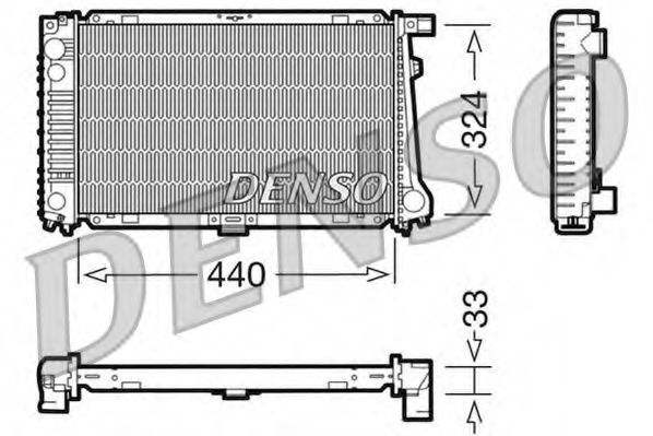 Радиатор охлаждения двигателя DENSO DRM05032