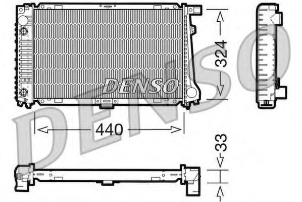 Радиатор охлаждения двигателя DENSO DRM05033