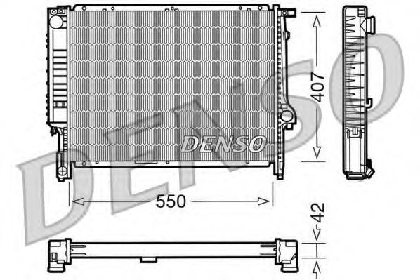 Радиатор охлаждения двигателя DENSO DRM05039