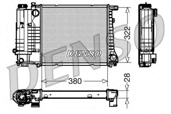 Радиатор охлаждения двигателя DENSO DRM05044