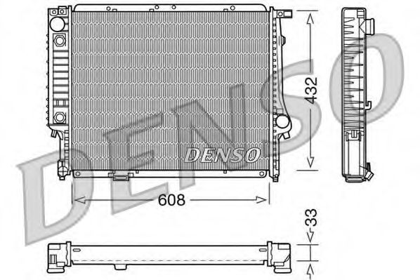 Радиатор охлаждения двигателя DENSO DRM05053