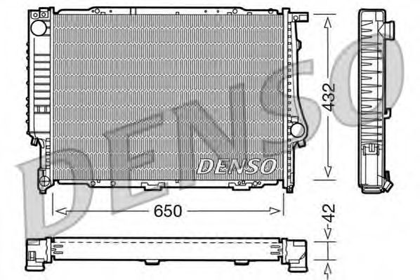 Радиатор охлаждения двигателя DENSO DRM05055