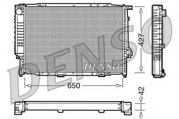 Радиатор охлаждения двигателя DENSO DRM05056