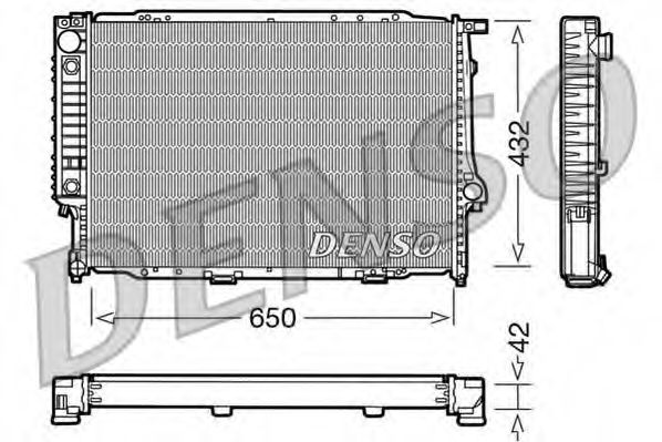 Радиатор охлаждения двигателя DENSO DRM05057