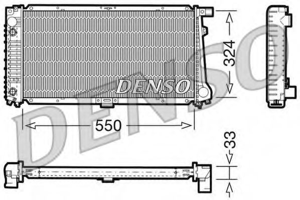 Радиатор охлаждения двигателя DENSO DRM05059