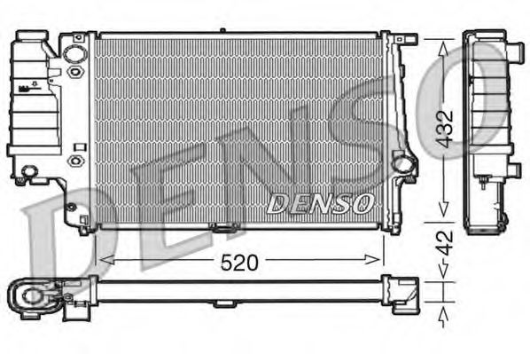 Радиатор охлаждения двигателя DENSO DRM05065