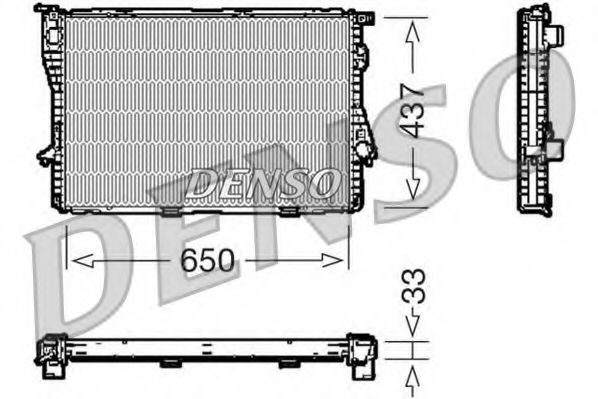 Радиатор охлаждения двигателя DENSO DRM05067