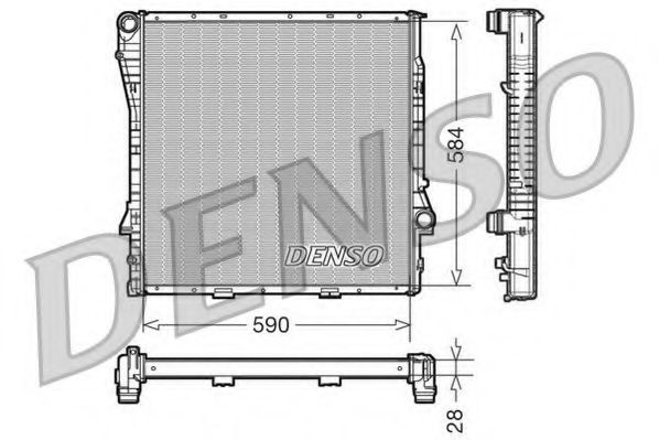 Радиатор охлаждения двигателя DENSO DRM05115