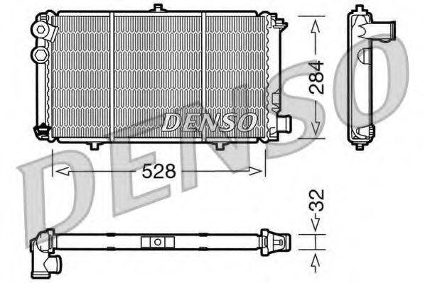 Радиатор охлаждения двигателя DENSO DRM07001