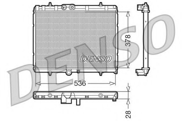 Радиатор охлаждения двигателя DENSO DRM07015