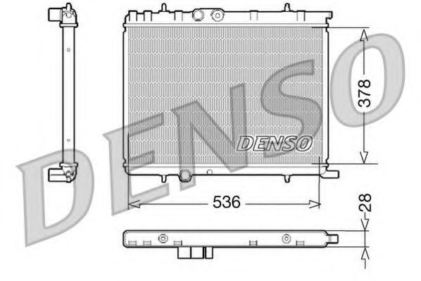 Радиатор охлаждения двигателя DENSO DRM07021