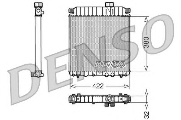 Радиатор охлаждения двигателя DENSO DRM07031