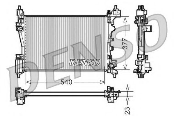 Радиатор охлаждения двигателя DENSO DRM07042