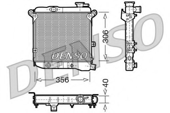 Радиатор охлаждения двигателя denso DRM09002