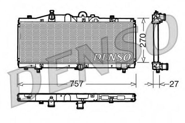 Радиатор охлаждения двигателя DENSO DRM09010