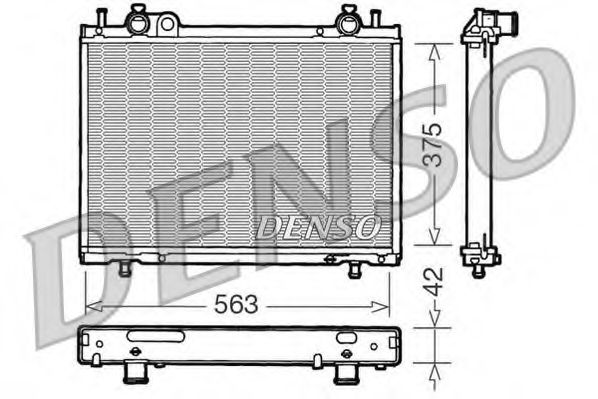 Радиатор охлаждения двигателя DENSO DRM09021