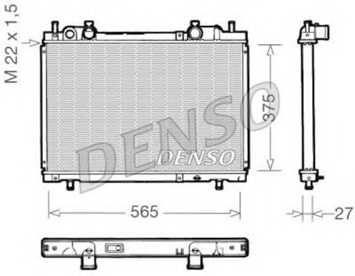Радиатор охлаждения двигателя DENSO DRM09025