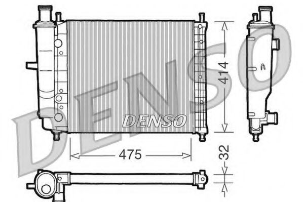 Радиатор охлаждения двигателя DENSO DRM09028