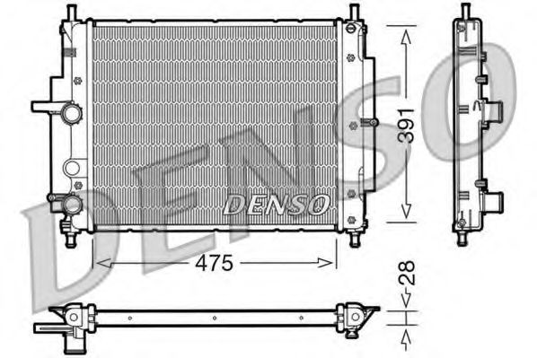 Радиатор охлаждения двигателя DENSO DRM09036