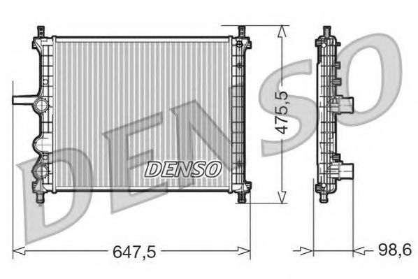 Радиатор охлаждения двигателя DENSO DRM09038