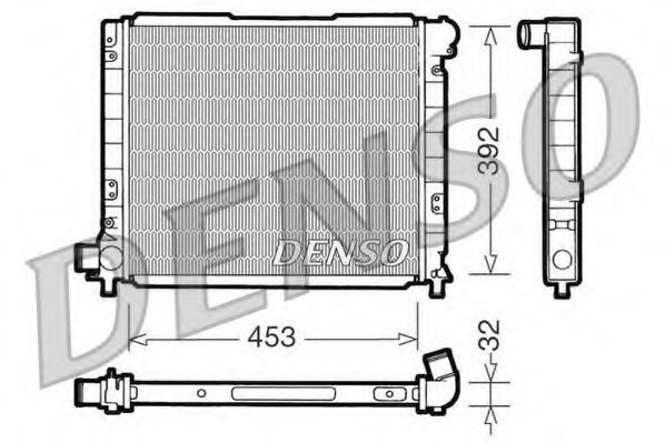 Радиатор охлаждения двигателя denso DRM09051