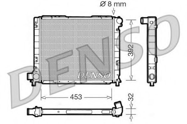 Радиатор охлаждения двигателя DENSO DRM09052