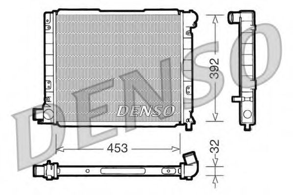 Радиатор охлаждения двигателя DENSO DRM09053