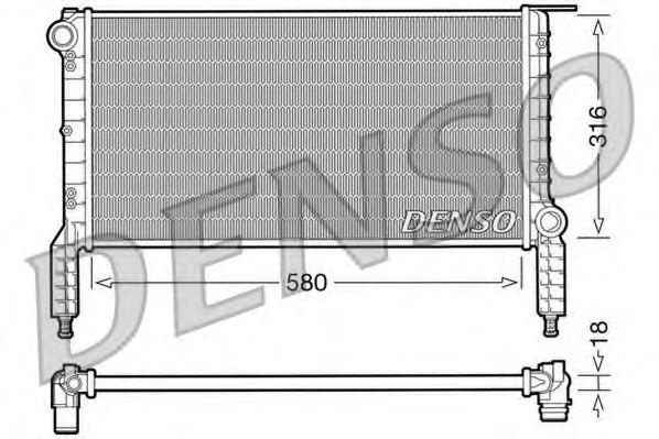 Радиатор охлаждения двигателя DENSO DRM09063