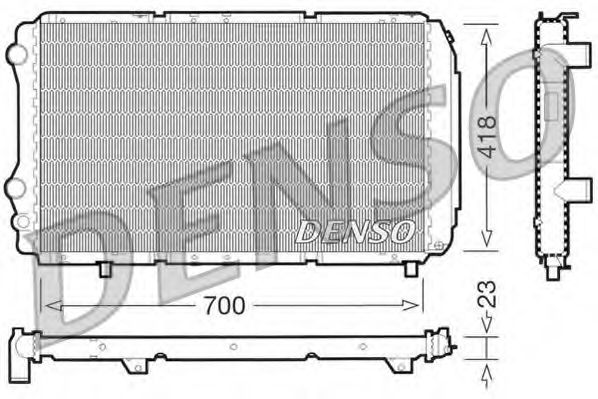 Радиатор охлаждения двигателя DENSO DRM09077