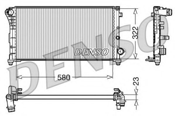 Радиатор охлаждения двигателя DENSO DRM09085