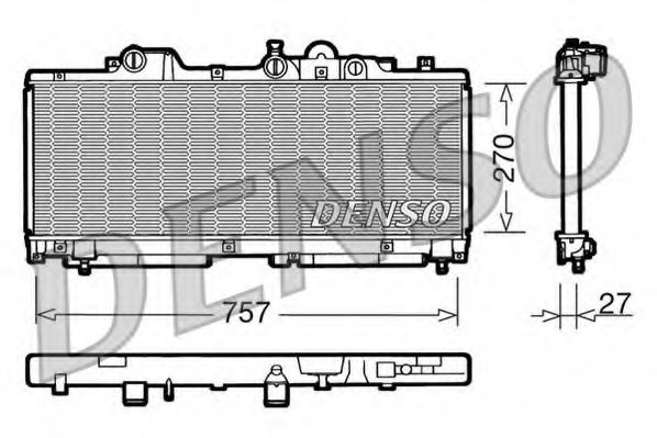 Радиатор охлаждения двигателя DENSO DRM09091