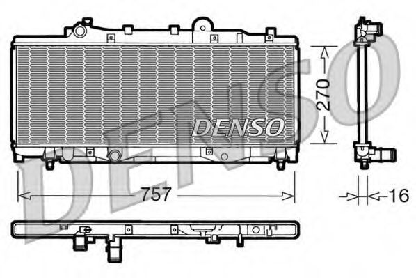 Радиатор охлаждения двигателя DENSO DRM09092