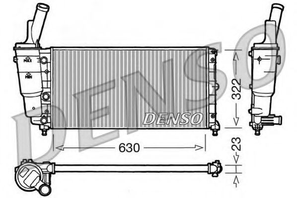 Радиатор охлаждения двигателя DENSO DRM09097