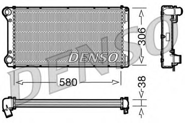 Радиатор охлаждения двигателя DENSO DRM09098