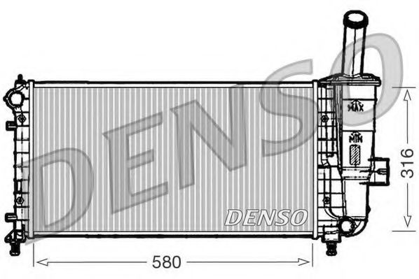 Радиатор охлаждения двигателя DENSO DRM09102