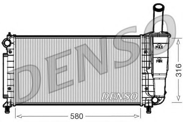 Радиатор охлаждения двигателя DENSO DRM09105