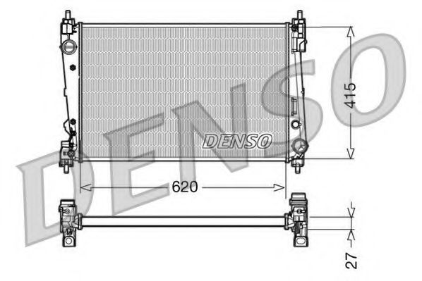Радиатор охлаждения двигателя DENSO DRM09111