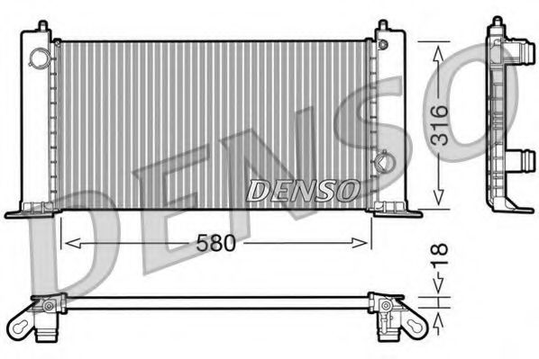 Радиатор охлаждения двигателя DENSO DRM09120